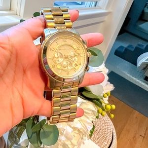 Michael Kors gold watch, pre-owned, battery just replaced prior to listing